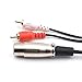 SiYear Unbalanced XLR Y Splitter Patch Cable, 1 XLR Female to 2 RCA Male Plug Adapter Cable, 3 Pin XLR mic Splitter,2RCA to XLR 5 FT (1.5m)