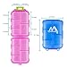 2 Pack Pill case Travel Pill Organizer, Pill Box for Purse Vitamin Fish Oil 10 Compartments Container Medicine Box by M Muchengbao