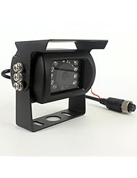 Camnex Sistema de monitoreo de cámara en la quinta rueda Grabador DVR incorporado con pantalla dividida cuádruple, monitor de 9 "+ 5 x Cámaras + Remolque Remolque Kit de desconexión de conexión rápida adecuado para la quinta rueda Caravan Horsebox