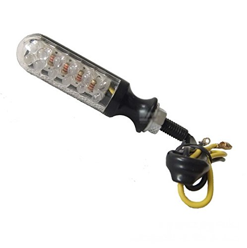 2x Custom Universal Motorcycle Parts 12 Amber LED Turn Signal Light Blinker Indicator Side Light Black Fit For Ducati 748 UP TO 1998 - Thumbnail 4