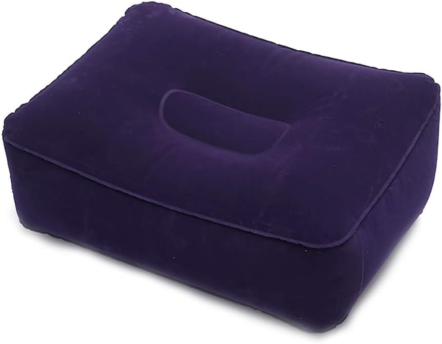 ADFEN 1PC Soft Footrest Pillow PVC Inflatable Foot Rest Pillow Cushion Air Travel Office Home Leg Up Relaxing Feet Tool