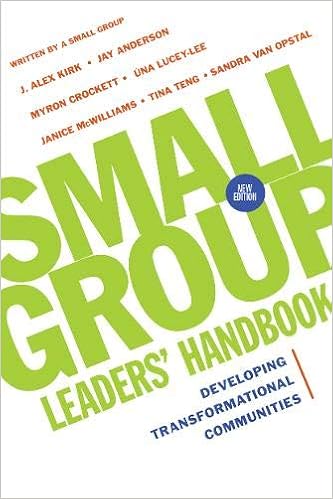 Small Group Leaders Handbook Developing Transformational