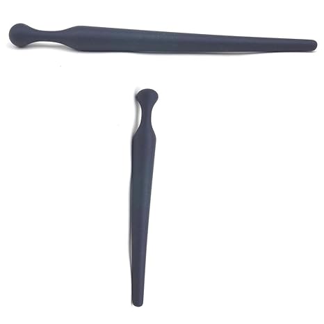 XLEATHERS VERSAND -PRIO- IN 1 TAG - Silikon Penis Plug 100 x 3,5 - 8 mm schwarz Silikon Penis Plug Urethral Toy flexiblen, si