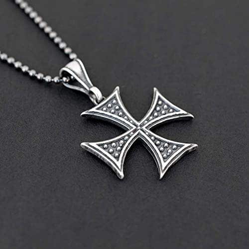 925 sterling silver iron cross necklace for men gift pendant for men