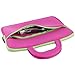 11.6-12.2 inch Tablet Sleeve, Evecase 11.6~12.2 inch Tablet/Notebook/Chromebook/Ultrabook Sleeve, Ultra-Portable Neoprene Zipper Carrying Case Bag with Accessory Pocket - Hot Pink/Green Trim