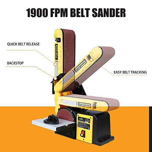 Woodskil 4.5A Belt Disc Sander 4 x 36 in. Belt & 6 in. Disc Sander with