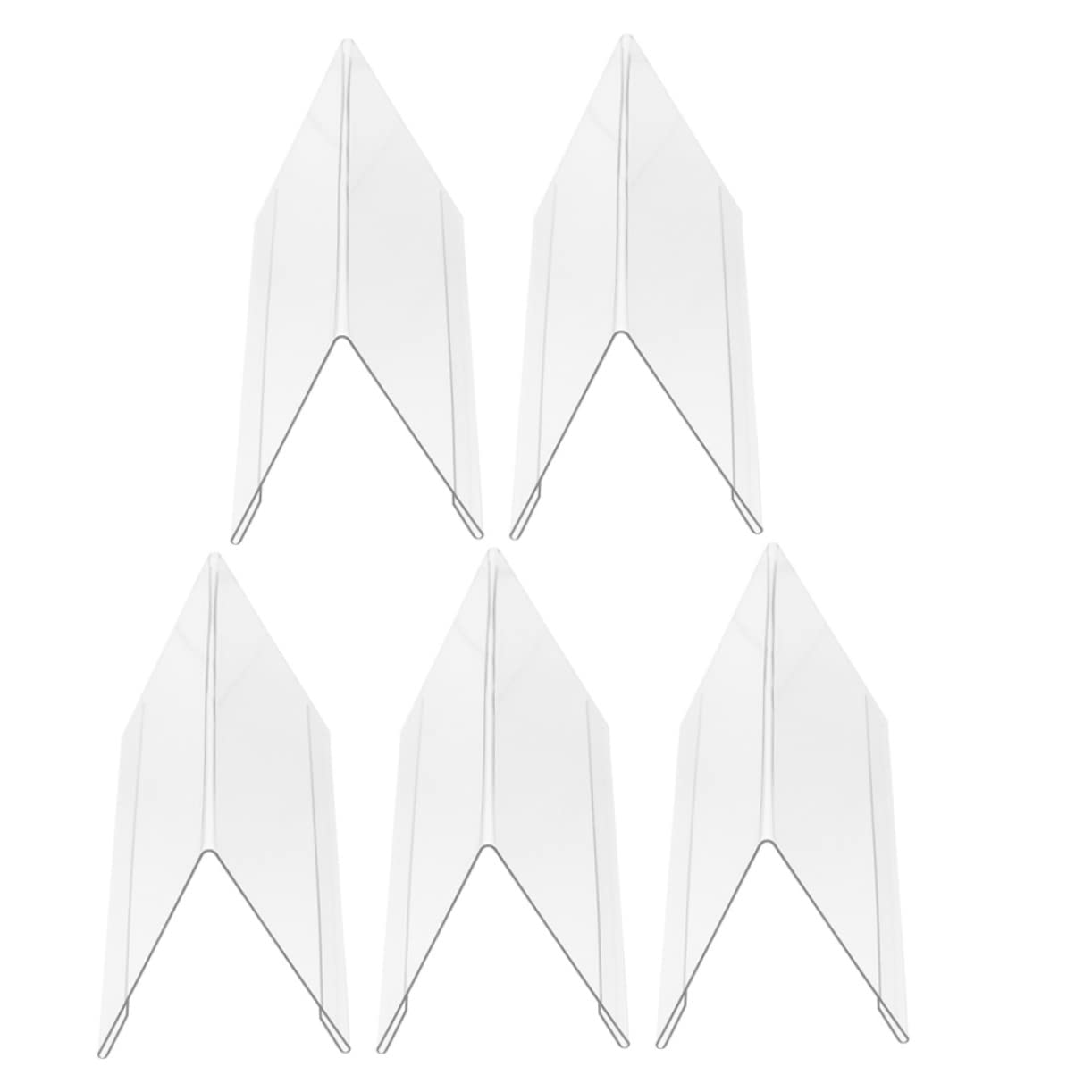 STOBOK 5pcs Acrylic Conference Table Name Plate Display Stand Vertical Holder for Seating Arrangement Blank Signs for Desk Use