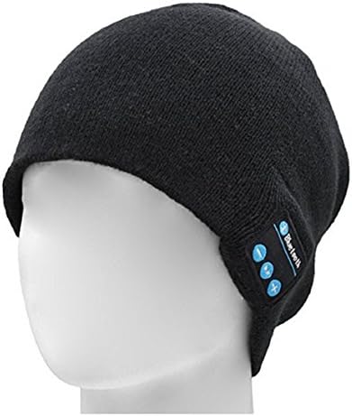 Simply Yogi (Black #6) Bluetooth Beanie Skully Hat for iPhone 7, 6s, 6s Plus, 5s Samung Galaxy S7, S7 Edge, S6, S6 Edge and other Bluetooth Compatible Devices …