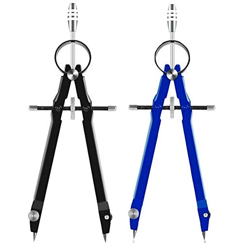 MeetUs Precision Compass Geometry Set with Lead Refills and Carry Bag,Professional Metal Precision Bow Compass for Geometry, Math, Drawing,Drafting, School,Best for Student Artist Designer (Black) - Thumbnail 5