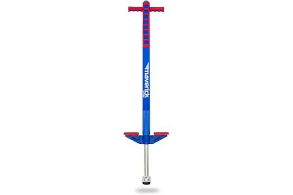 Flybar Maverick Pogo Stick for Kids Ages 5+, 40 to 80 Pounds, Perfect for Beginners, Easy Grip Handles, Anti-Slip Pegs, Outdo