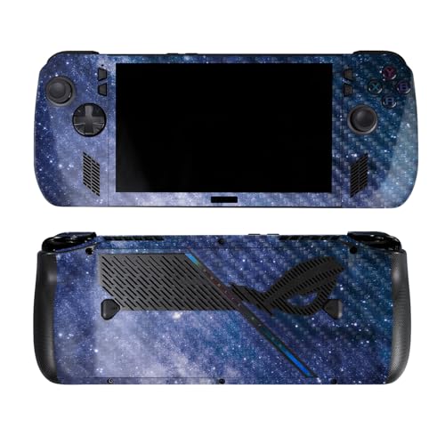 Carbon Fiber Skin Compatible with Asus ROG Ally X - Blue Stars - Premium 3M Vin…