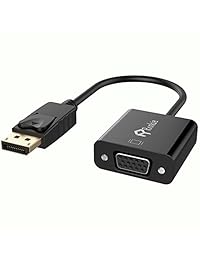 Adaptador coversor de DP a VGA de Rankie recubierto con oro Negro