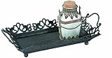 Creative Co-Op Rust Metal Tray with Handles