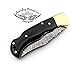 Beautiful Black Micarta 6.5'' Handmade Damascus Steel Brass Bloster Folding Pocket Knife Back Lock 100% Prime Quality