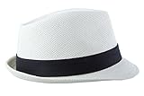 Jazz Fedora Hat with Black Band (Brim: 22.5 Inches Approx) - COLORS MAY VARY