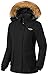 Wantdo Women's Waterproof Ski Jacket Windproof Winter Snow Coat Mountain Snowboarding Jackets Outdoor Fleece Parka