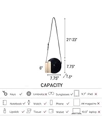 Bolso bandolera redondo para mujer Clutch con monedero cruzado circular de The Lovely Tote Co.