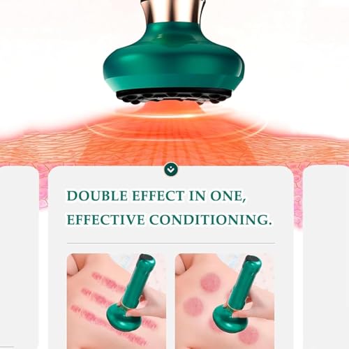Handheld Cellulite Massager,Portable Smart Cupping Therapy Massager,Rechargeable & Cordless Electric Cupping Therapy Set with Heating,Relieves Muscle Neck Shoulder Back Aches(Green)