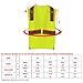 SHORFUNE High Visibility Mesh Safety Vest with 10 Pockets, Mic Tabs, Zipper and Reflective Strips, Reflective Construction Vest for Men and Women, ANSI/ISEA Standards, Yellow, XL