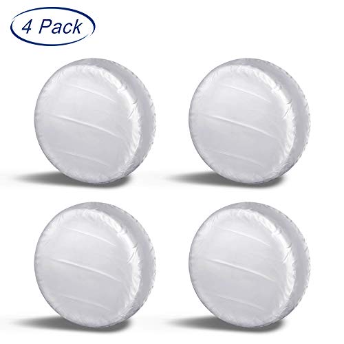 Aebitsry Tire Covers for RV Wheel Set of 4 Motorhome Wheel Covers Waterproof Oxford Sun UV Tires Protector for Trailer, Camper, Van, SUV, Auto, Universal Fits 24 to 32 Car Tire Diameter (30 - 32)