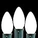 Novelty Lights 25 Pack C9 Ceramic Outdoor Christmas Replacement Bulbs, White, E17/C9 Intermediate Base, 7 Watt