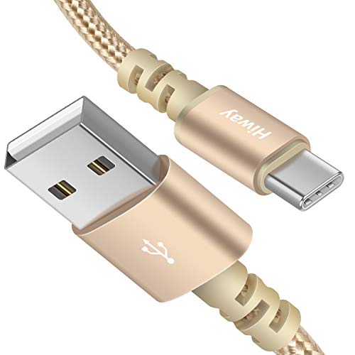 USB Type C Cable,Hiway 3Pack 6FT USB-A 2.0 to USB-C Fast Charger Nylon Braided Data Sync Transfer USB C Cord Compatible with Samsung Galaxy S10 S9 S8 Plus Note 9 8,Moto Z Z3,LG V50 G8,Switch,and More
