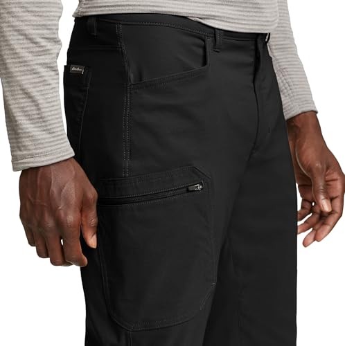 Eddie Bauer Men\'s Athletic Fit Rainier Lined Pants, Black, 32W x 32L