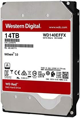 WD Red 14TB NAS Internal Hard Drive WD140EFFX 5400 RPM Class 512 MB ...