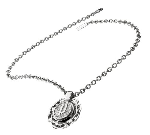 Police Anhänger Stahl „Irony“ mit Edelstahlkette PJ22997PSS-01