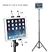IPad Tripod Stand, Raking Foldable Floor Height Adjustable Tablet Tripod Stand for iPad Mini, iPad Air, iPad 1,2,3,4 and Most 7-10 Inch Tablets, Carrying Case and Flashlight as Gifts