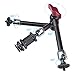 Double-Head DSLR Camera Magic Arm Articulating Israeli Friction Arm Video Rig Camera Clamp Mount Holder Compatible with Sony Canon Nikon Action Camera+ Smartphone+LED/Flash Light/LCD Monitor