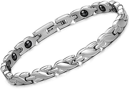 Womens Titanium Magnetic Therapy Link Bracelet With Magnets
