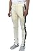 SENSERISE Mens Stretch Hip Hop Ankle Zipper Jogger Pants Side Stripe Track Pants