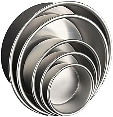 Rabeey 5Pcs Cake Pan Aluminum Alloy Round Cake Mould Chiffon Cake