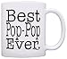ThisWear Father's Day Gift for Grandpa Best Pop-Pop Ever Gift 11oz Ceramic Coffee Mug with Handle