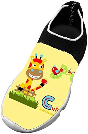 Sports Flywire Weaving Jogging Shoes For Unisex Kids,Print Cute Animals,13 D(M) Us Big Kid