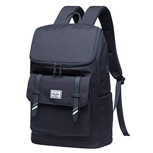 KAUKKO Stylish Oxford Fabric Backpack Travel Rucksack lightweight Hiking Bag Satchel (10BLACK) - Thumbnail 2