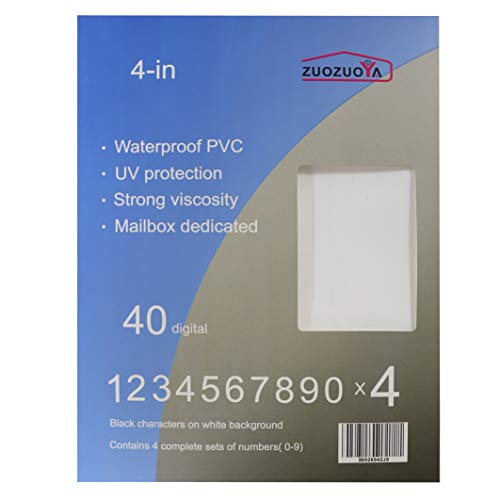 Premium Vinyl Number Stickers - 4" Self Adhensive and Waterproof Vinyl Decal - Spaced for Mailbox,Wall,Window,Address Numbers - Thumbnail 3
