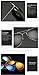 Joopin Classic Sunglasses for Women Men Metal Frame Mirrored Lens Designer Polarized Sun glasses UV400 Black Simple Package