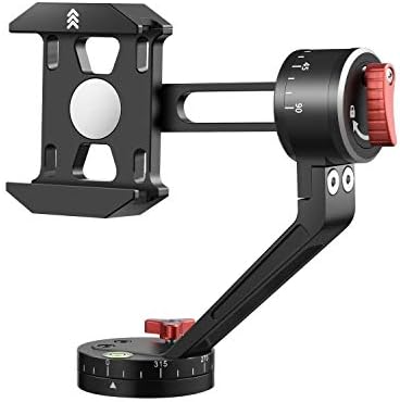 Zecti Tripod Head for Cell Phone CNC Aluminum Alloy 360 Degree Smooth Rotation All-Dimensional Angle Adjusting Video Head for Tripod Monopod Sliders