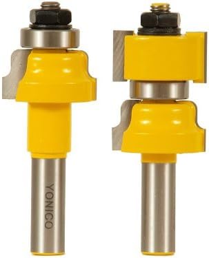 Amazon Yonico 127 2ビット窓サッシ ガラスドアルータービットセット 1 3 1 2インチ シャンク 窓用金物