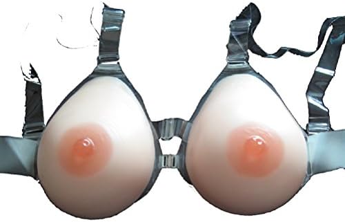 Siamesed Silicone Breast Forms Insert With Clear Shoulder Straps For Surgery Mammectomy Mastectomy