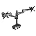 Vari Dual-Monitor Arm 180 Degree - Easy Installation - Perfect for Tight Spaces (up to 27