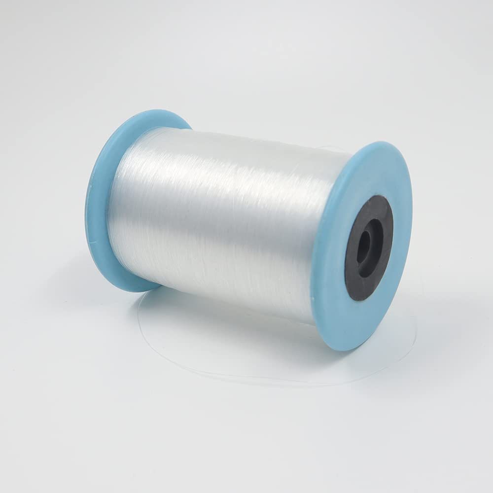 2400m/7874 ft Clear Nylon Invisible Thread String, Clear Bracelet String for Sewing, Hanging, Seed Beading (0.3mm)