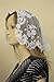 White Princess heart Spanish style veil mantilla Catholic church chapel scarf lace PrW