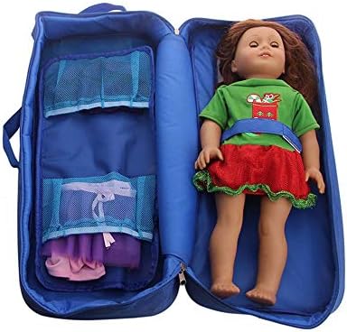 Doll Accessories,Doll Travel Case Suitcase Storage Bag for 18 inch Our Generation American Girl Doll