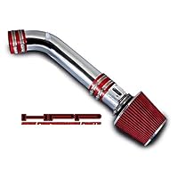 High Performance Parts Short Ram Air Intake Kit & Red Filter Combo Compatible for 2006-2008 Infiniti M35 3.5L V6 Engine