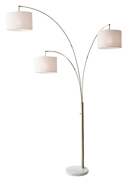 Adesso 4250 21 Bowery 83 Arm 3 Light Arc Lamp Antique Brass
