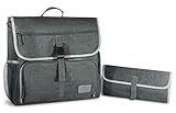 CleverPapi Mens Baby Diaper Bag w Changing Pad - Baby Messenger Diaper Bag for Cool Dads! Bookbag Diaper Bag, Shoulder, Stroller and Backpack Straps– Backpack and Cross Body Daddy Diaperbag