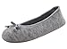 HomeTop Women’s Elegant Cashmere Knitted Memory Foam Indoor Ballerina House Slippers/Shoes (Large / 9-10 B(M) US, Gray)